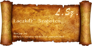 Laczkó Szabolcs névjegykártya